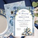 Elegant Blue Floral Tea Set Bridal Tea Shower