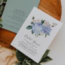 Elegant Blue Hydrangea with Details Bridal Shower