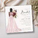 Elegant Blush Wedding Gown Bridal Shower Invite