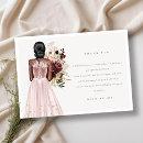 Elegant Boho Blush Wedding Gown Bridal Shower Thank You