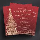 Elegant Christmas Bridal Shower Red Gold