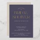 Elegant Dark Purple Gold Star Bridal Shower Foil