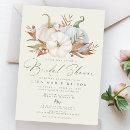 Elegant Dusty Blue Pumpkins Fall Bridal Shower