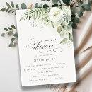 Elegant Fern Greenery White Floral Bridal Shower