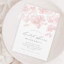 Elegant Floral Script Pink Bridal Shower