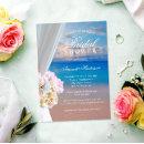 Elegant Floral Summer Ocean Beach Bridal Shower