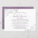 Elegant Lavender & Silver Lace White Bridal Shower