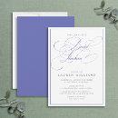 Elegant Periwinkle Calligraphy Bridal Luncheon