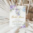 Elegant Purple Floral High Tea Party Bridal Shower