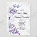 Elegant Purple Floral Wreath Damask Bridal Shower