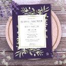 Elegant Purple Gold Greenery Foliage Bridal Shower