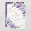 Elegant Purple Lilac Lavender Roses Bridal Shower