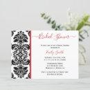 Elegant Red and Black Damask Bridal Shower