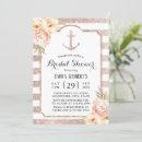 Elegant Rose Gold Anchor Floral Bridal Shower