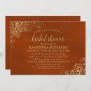 Elegant Rust Orange & Gold Lace Bridal Shower