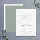 Elegant Sage Green Calligraphy Bridal Luncheon