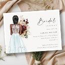 Elegant Sky Blue Wedding Gown Bridal Shower Invite