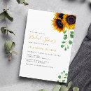 Elegant sunflower eucalyptus bridal shower