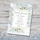 Elegant Winter Snowflakes Greenery Bridal Shower