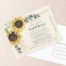 Eucalyptus Sunflower Floral Script Bridal Shower Invitation Post