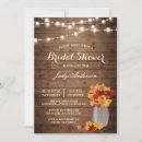 Fall Bridal Shower | Rustic Wood Mason Jars Lights