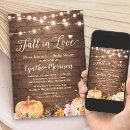 Fall in Love Bridal Shower Rustic Pumpkin Floral