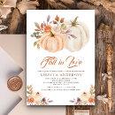 Fall in Love Earthy Floral Pumpkin Bridal Shower