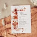 Fall in Love Orange Floral Bridal Shower