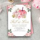 Fall in Love Pink Pumpkin Floral Bridal Shower