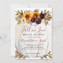 Fall in Love Sunflower Red Pumpkin Bridal Shower