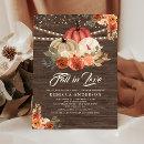 Fall in Love Terracotta Pumpkin Wood Bridal Shower