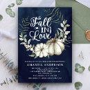 Fall in Love White Pumpkin Sage Navy Bridal Shower