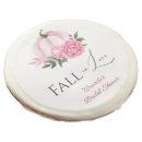 Fall Love Blush Pink Pumpkin Rustic Bridal Shower Sugar Cookie