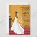 Glamorous Bride African-American Bridal Shower Inv