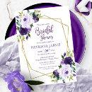 Gold Geometric Purple Floral Bridal Shower