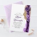 Gold Glitter and Plum Purple Floral Bridal Shower