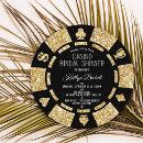 Gold Glitter Poker Chip Casino Bridal Shower