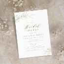 Gold simple elegant botanical rustic bridal shower