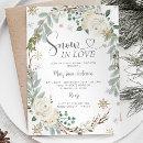 Gold Snowflakes Rustic Snow in love Bridal Shower