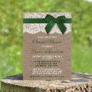 Green Ribbon On Burlap & Lace Bridal Shower