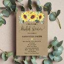 Greenery Sunflowers Floral Bridal Shower Rustic