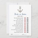 'Guess Who' Nautical Anchor Bridal Shower game