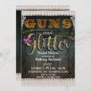 GUNS AND GLITTER Wood Lace Rustic Bridal Shower