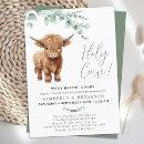 Holy Cow Greenery Highland Cow Couples Baby Shower