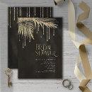 Jewel Palm Leaf Bridal Shower Gold ID830