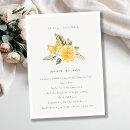 Minimal Lemon Botanical Boho Bridal Shower Invite