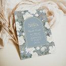 Misty Blue White Chinoiserie Floral Bridal Shower