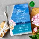 Modern Blue Ocean Beach Bridal Shower