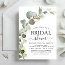 Modern Bridal Shower Botanical Eucalyptus Boho Invitation