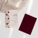 Modern Burgundy Wildflower Bridal Shower